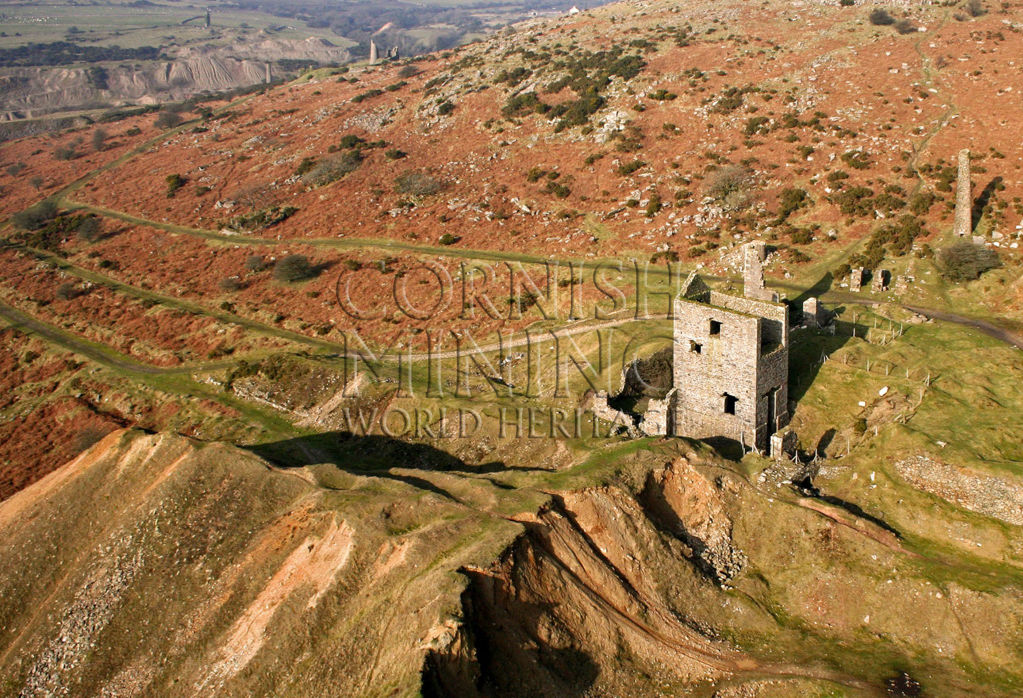 Holman's and Rule's Shafts, South Caradon Mine Aerial